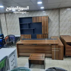  14 مكتب اداري 160*80 مع جانبية وطاولة وسط تفصيل خشب مستورد بسعر المنصع واعلى جودة وأقل الاسعار