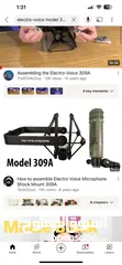  1 Electro-Voice RE20 Microphone with Model 309A Mount