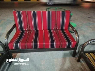  4 جلسات ومقاعد خارجية جلسات تفصيل حسب الطلب حديد ثقيل خشب سويد يوجد العديد من الموديلات