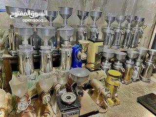  27 ماكنات طحن قهوة بحال الوكالة ، أنواع مختلفه احجام مختلفه ، حجر جديد بحال المصنع -من حجر 8 لحجر 14