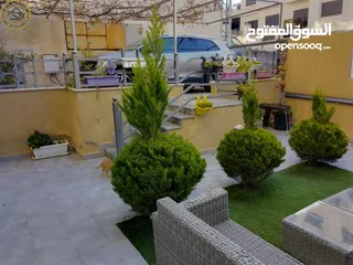  18 شقة أرضية مفروشة فاخرة للبيع في خلدا 200م مع حديقة وترسات 200م تشطيب سوبر ديلوكس