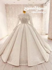  1 فستان زفاف ابيض