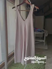  2 Powder Pink Cotton Overalls