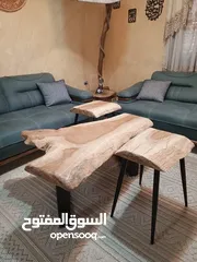  8 مشغولات خشبية يدوية (ترابيزات..تيبل لامب).... hand made