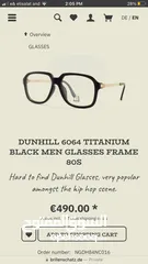  6 Vintage dunhill titanium sunglasses original one without glasses in excellent condition
