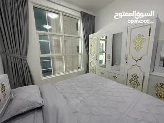  6 اجمل غرفتين وصاله في السيتي تاور النعيميه شارع خليفه. فرش جديد اول ساكن
