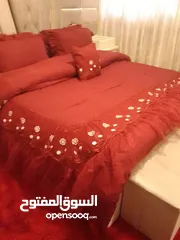  2 شرشف تخت الون خمري