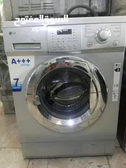  3 غساله الجي 7 كيلو لون سلفر فل انفرتر موديل حديث للبيع