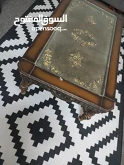  3 طاولة كبيرة مع اثنتين صغار خشب زان