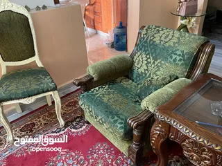  12 طقم كنب حفر فخم موديل كلاسيك وطقم خشب زان