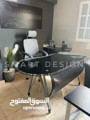  26 مكتب مدير مودرن (اثاث مكتبي -خشب-زجاج ) elegant modern office furniture desk