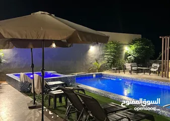  15 شاليهات ومزارع فخمه داخل ناعور مسبح مدفى