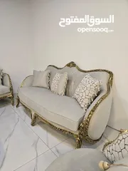  28 طقم كنب دمياطي  خشب زان قماش سليفا تحريف يدوي اعلى جودة من المصنع لبيتك