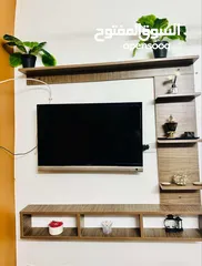  16 رف شاشة التلفزيون خشب لامنيت مميز