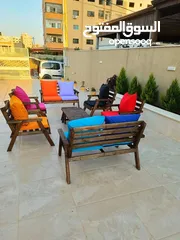  4 مجلس خارجي خشب سويد نخب اول