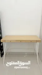  2 Bamboo table with 3 drawers طاولة خشب بامبو بـ3 ادراج