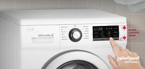  2 غسالة ال جي 7كيلو 1200دورة لون ابيض افضل سعر بالمملكة فقط  من نيوتن ستورز - nw4283