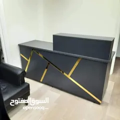  4 كاونتر استقبال فاخر _ ريسبشن مع إضاءة  للبيع من المصنع بسعر الجملة شامل التوصيل عمان زرقاء