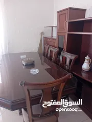  3 غرفة سفره مستعمله 8كراسي لون بني للبيع