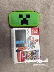  9 نينتاندو سويتش أمريكي مستعمل 3 اشهر بحاله الوكااااله ولا خدشه يا دوب مستعمل مع لعبه ماريو(السعر حرق)