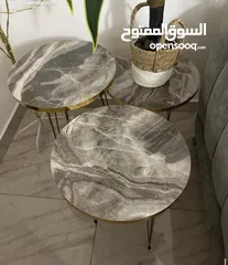  4 طاولات وسط + طاولات سيرفس + واجهة تلفاز للبيع