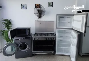  1 ثلاجة 22 قدم لون سلفر من الجانب واجهة ستانلس