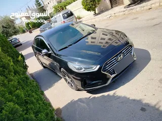  15 هيونداي سوناتا 2018 7جيد بحال الشركه ممشى قليل  استخدام شخصي مرفق ورقة الفحص