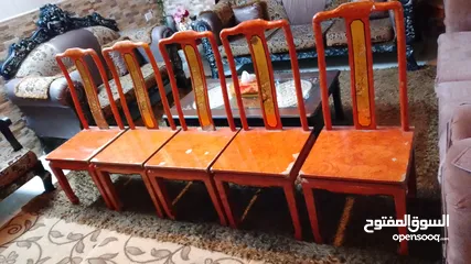  3 خمس كراسي طاوله سفره فقط وبدون طاوله