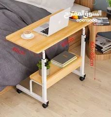  2 طاولة الدراسة والشغل (مكتب) مع رفين معدن ثقيل الحجم الكبير 40*80 سم بسس 19.99  د