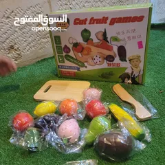  3 العاب خشبية أشكال الفواكة وأشكال متنوعة
