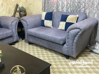  7 طقمين كنب وطاولة سفرة ومرجيحة