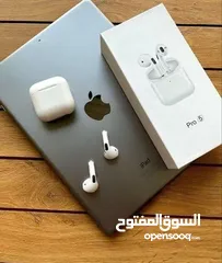  2 سماعة Apple airbuds pro 5  بلوتوث ...متوفرة باللون الأبيض فقط .. مكفولة