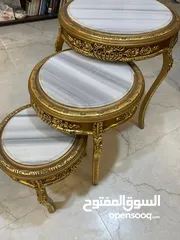  1 طاولات مصري فاخرة بحالة ممتازة – 3 قطع