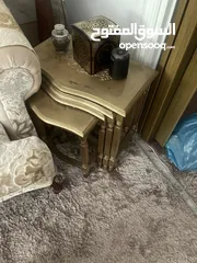  7 كنب رباعي.  زان. ثنائيه ومفردتين. مع. طاولتين. جنب خشب. مع طقم. طرابيزات. سرفيس علاقه. خشب   190 د