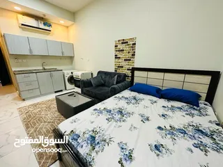  5 للإيجار الشهري شقة استوديو مفروشة بالكامل في عجمان منطقة المويهات