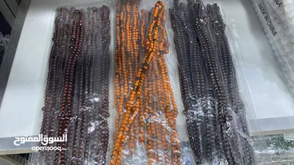  3 مسبحة مسابح سبحة كريستال خشب بلاستك مقاسات