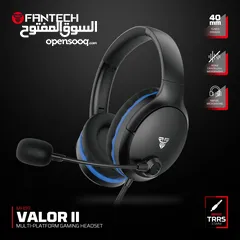  1 FANTECH MH89 VALOR II Multi-Platform Gaming Headset سماعة فانتيك ابيض واسود