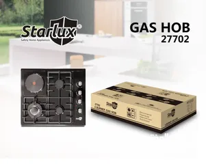  7 طباخ غاز وكهربا StarLux لون اسودطباخ غاز وكهربا StarLux لون سلفر .