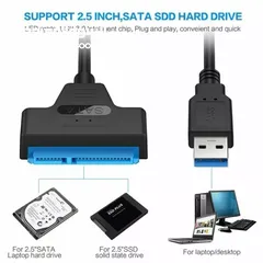  2 USB 3.0 To Sata 22 Pin Cable for 2.5" SSD@15 JD