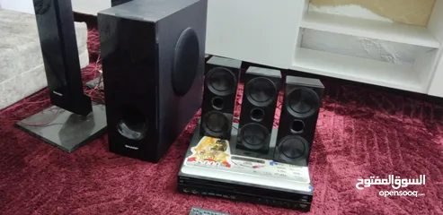  5 مسرح منزليSHARP خمس  سماعات وهوفر شبه وكاله