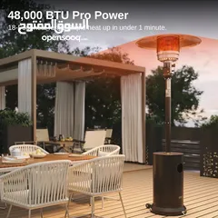  3 48,000 BTU Propane Heater Outdoor Patio Heaters with Wheels, Patio Heater Deck Porch for Outdoor Use