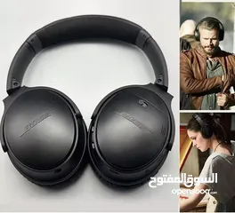  1 سماعات الرأس اللاسلكية Bose QuietComfort 35 QC35 Series II المزودة بخاصية إلغاء الضوضاء - أسود