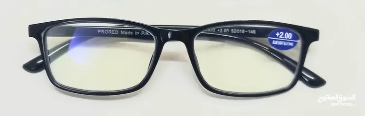  4 نظارات قراءة جاهزة مزودة بمادة Blue     نظارات قراءة جاهزة