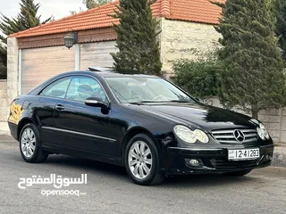  14 مرسيدس CLK 200 موديل 2008 كوبيه لون اسود فحص كامل فل إضافات أعلى صنف مع فتحه وارد وكاله صيانه كامله