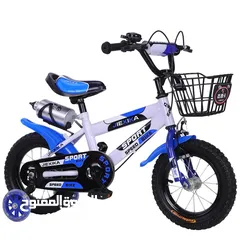  3 دراجة هوائية للاطفال مقاس 12 انش بسعر الجملة مع سلة ومطرة