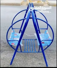  4 مرجيحة مزدوجة للاطفال   تمنح الطفل جوا من المتعة واللعب  مرجيحه حديد بمواصفات عاليه