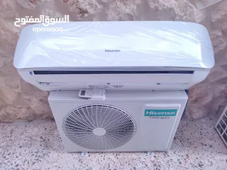  1 مكيف هايسنس المكينة الالمانية 2طن فل انفيرتر بحال الوكالة استخدام أشهر يدعم خاصية التحكم عن بعد واي