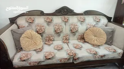  2 طقم كنب 6 مقاعد خشب زان اصلي