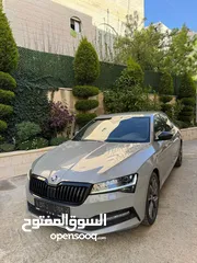  7 سكودا سوبيرب 2021 سبورت لاين 200 حصان  اللون المميز كامل الاضافات عدا فتحه