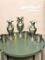  14 مزهريات وكاسات المدينة المنورة ايام الزمن الجميل. الاسعار والتفاصيل في الوصف.